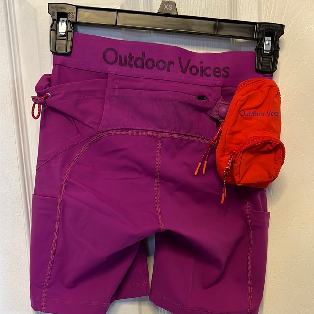 Outdoor Voices Purple Bike Shorts Performance Fit - Picture 2 of 4
